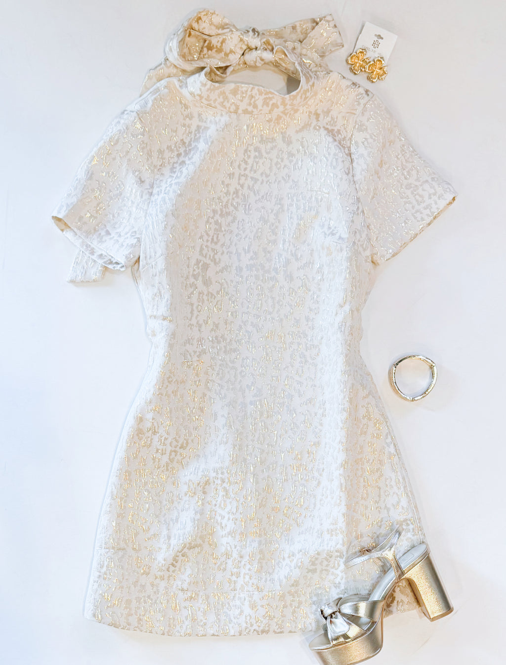 GILDED EVENT LEOPARD DRESS