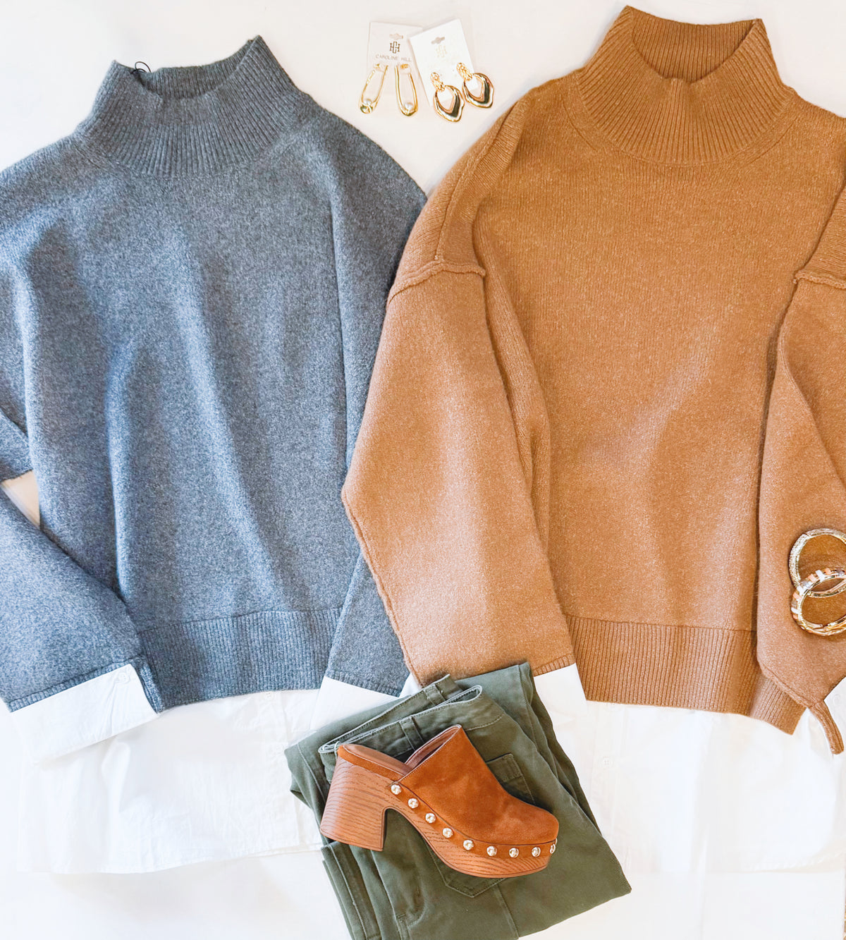 CITY CHIC OVERSIZED KNIT (CHARCOAL)
