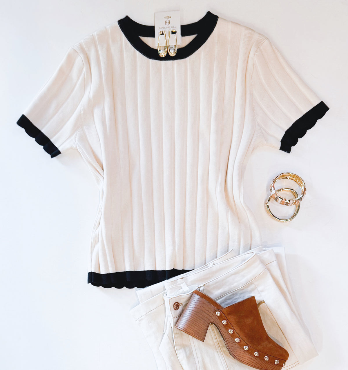 IT'S ALL BLACK AND WHITE KNIT