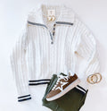 VARSITY CABLE SWEATER