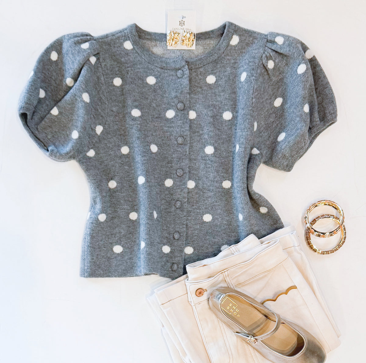 MISS PRISS DOTTED CARDI