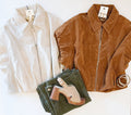 TOO COOL ECRU LEATHER JACKET