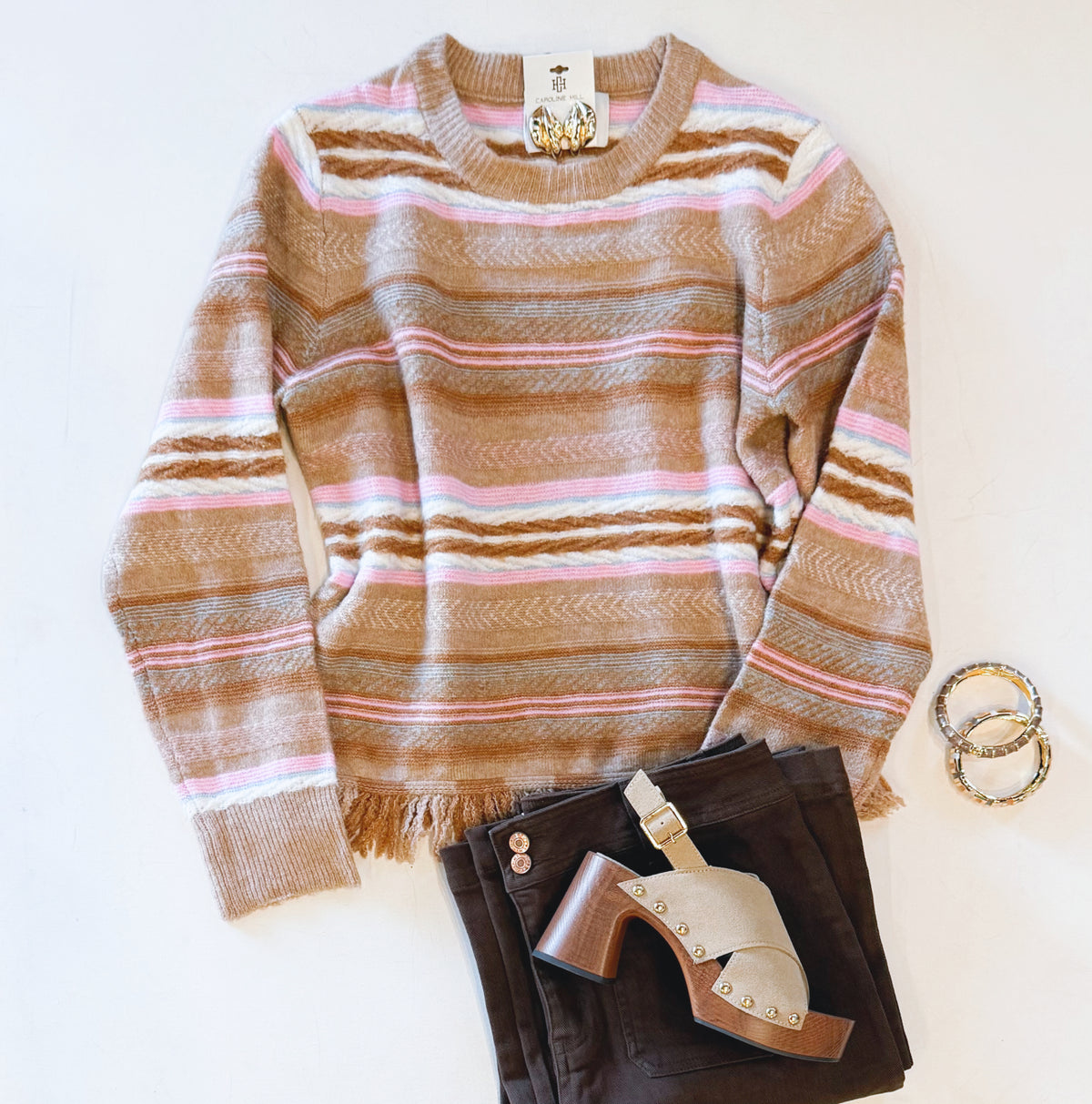 SANTA FE FRINGE SWEATER