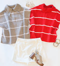 AFTERNOON TOPSTITCH TURTLENECK (CHERRY)