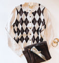 OLD SCHOOL ARGYLE CARDI