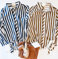 PARENT-TEACHER BUTTONDOWN (CHOCOLATE)